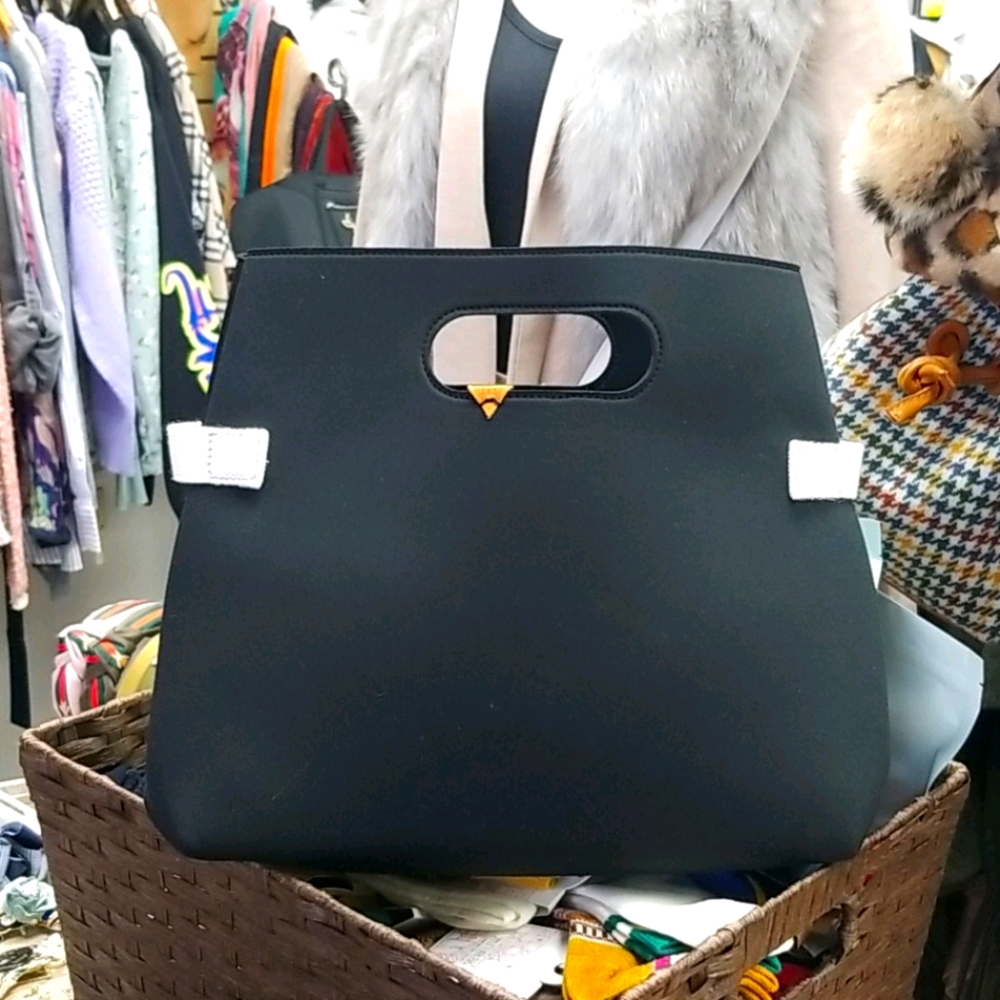 Women black mini bag